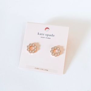 BNWT-Kate Spade CZ Full Circle Rose Gold Stud Earrings, 💯 Authentic. Never Worn